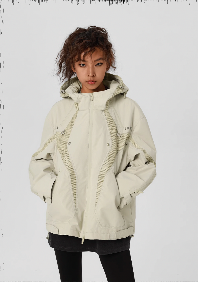 JHYQ Outdoor Hooded Mesh Rushing Jacket