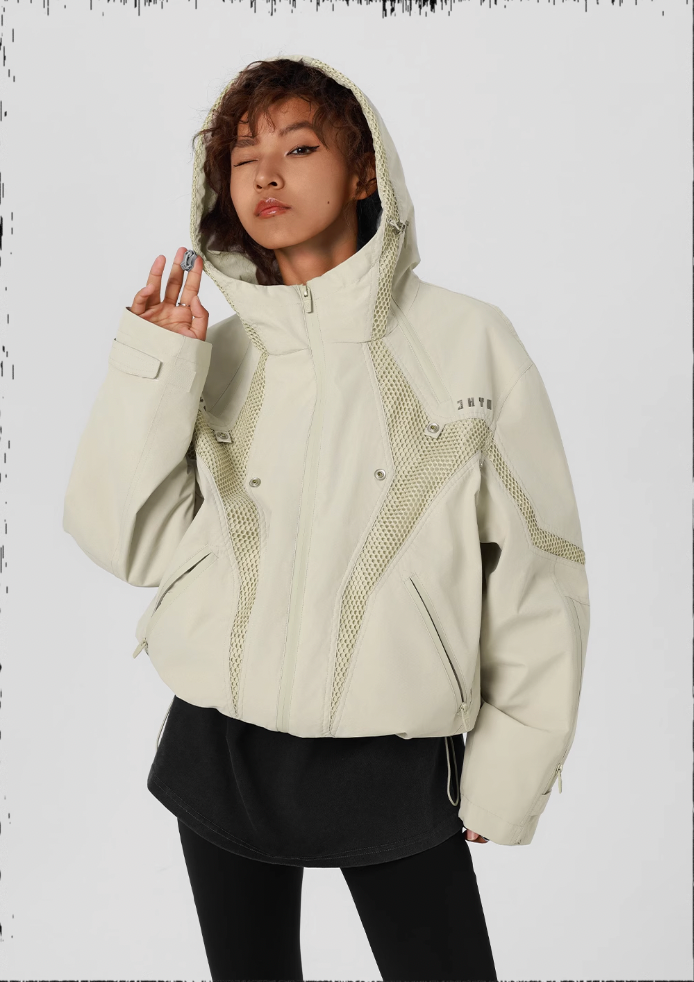 JHYQ Outdoor Hooded Mesh Rushing Jacket