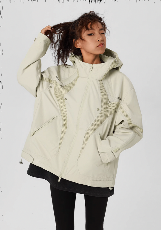 JHYQ Outdoor Hooded Mesh Rushing Jacket