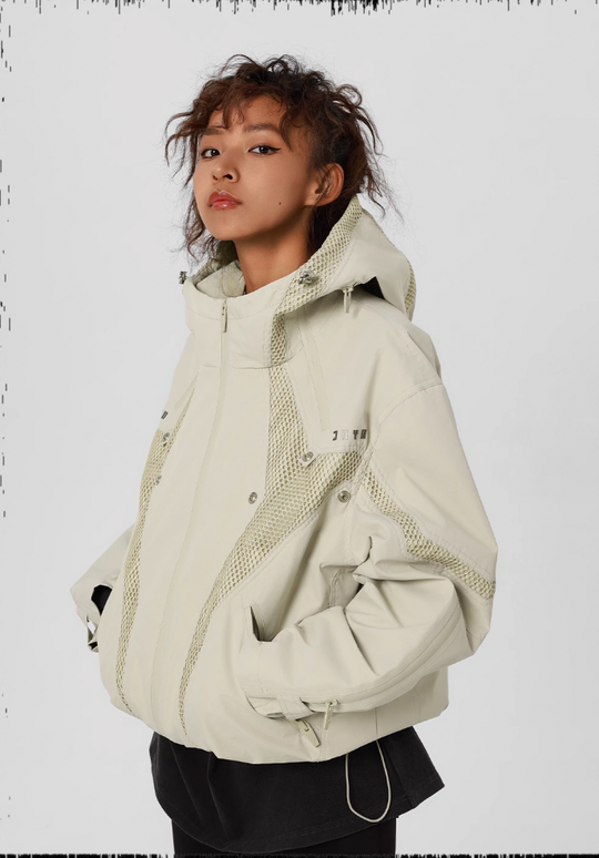 JHYQ Outdoor Hooded Mesh Rushing Jacket