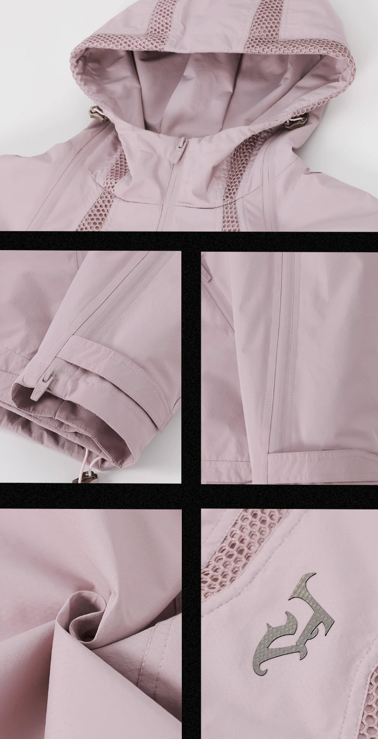 JHYQ Outdoor Hooded Mesh Rushing Jacket