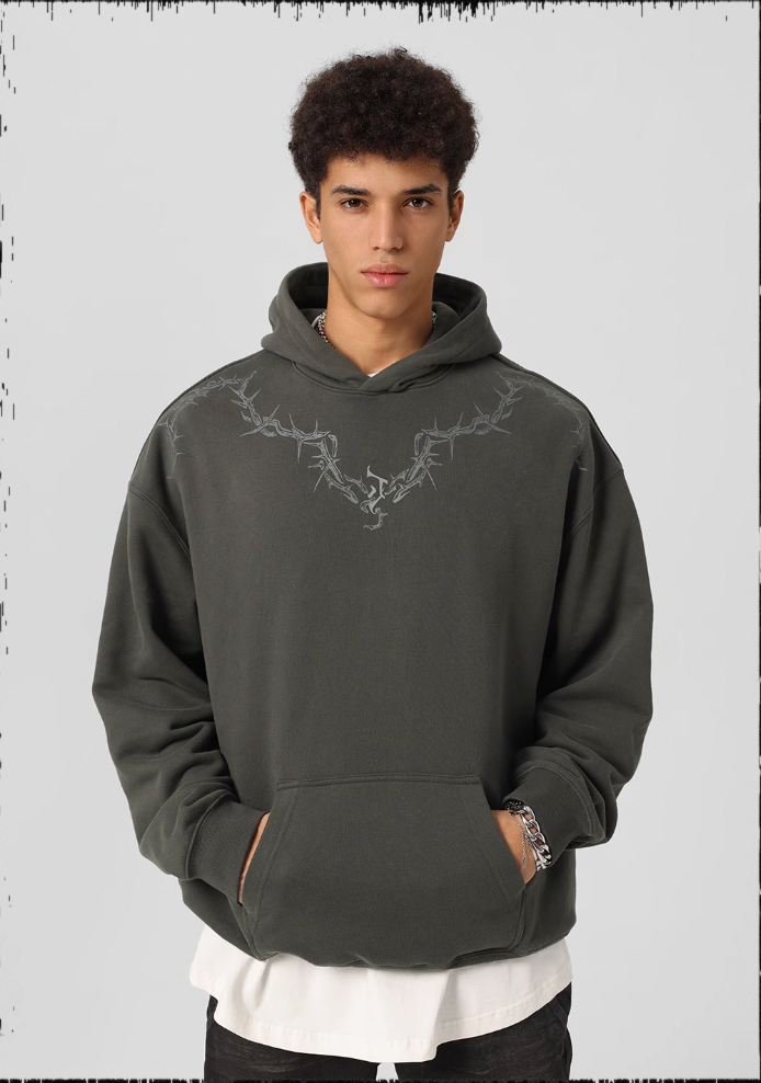 JHYQ Glue Crack Printing Hoodie
