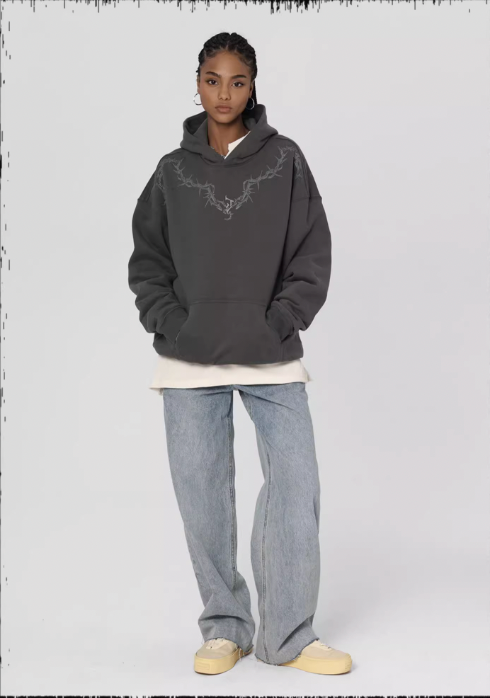 JHYQ Glue Crack Printing Hoodie