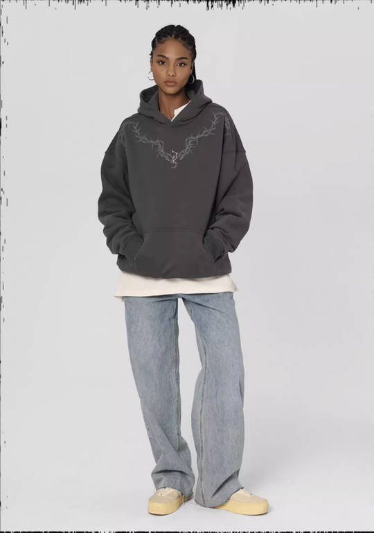 JHYQ Glue Crack Printing Hoodie