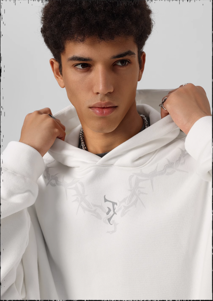 JHYQ Glue Crack Printing Hoodie