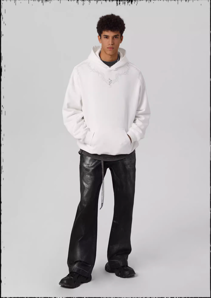 JHYQ Glue Crack Printing Hoodie