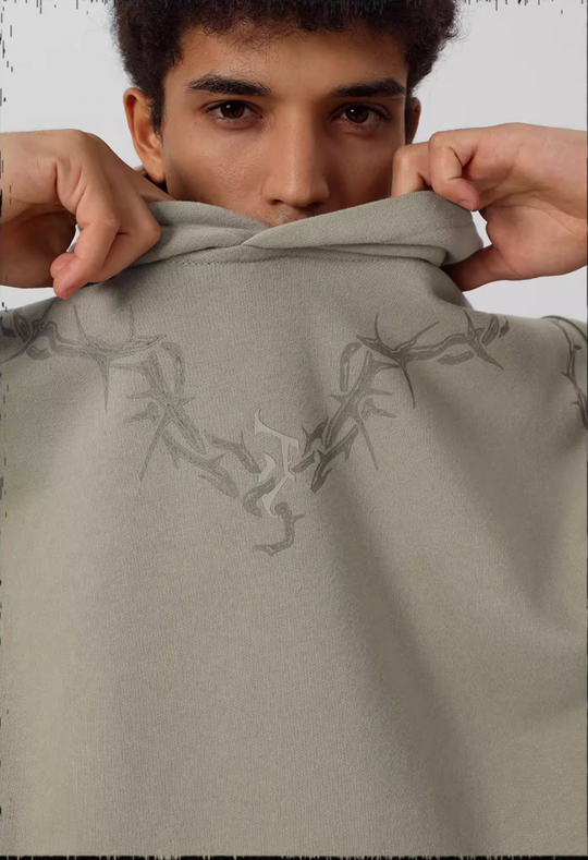 JHYQ Glue Crack Printing Hoodie