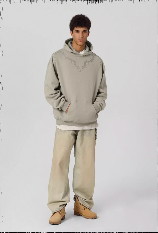 JHYQ Glue Crack Printing Hoodie