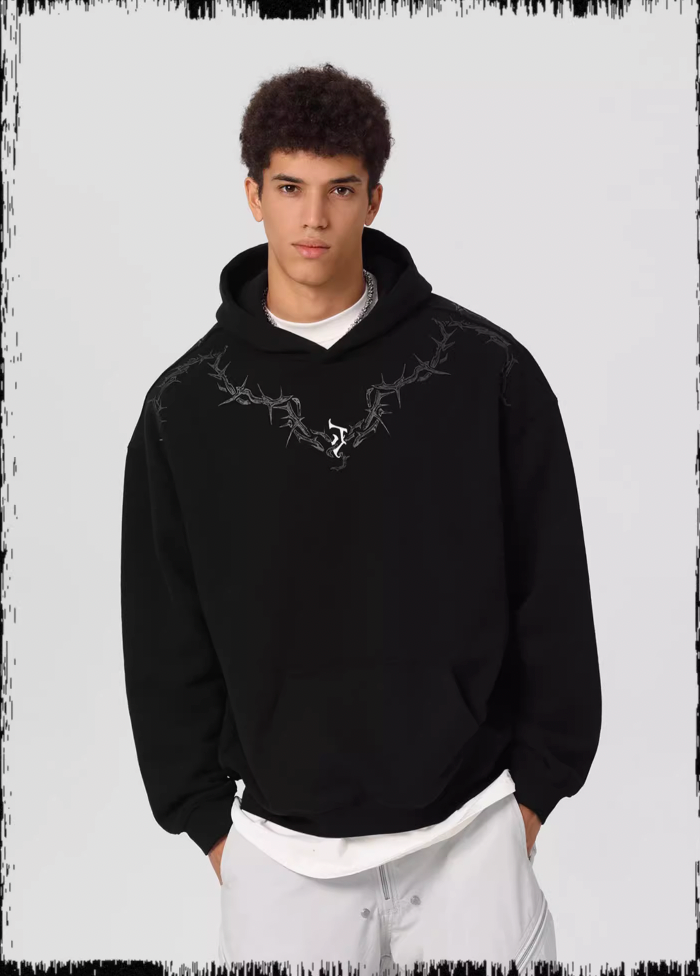 JHYQ Glue Crack Printing Hoodie