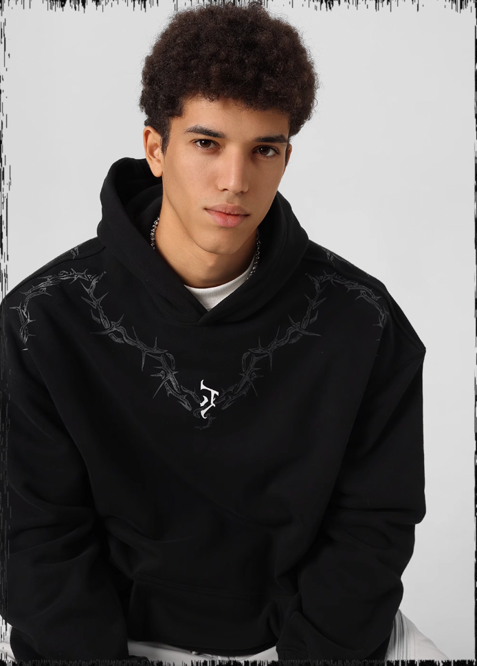 JHYQ Glue Crack Printing Hoodie