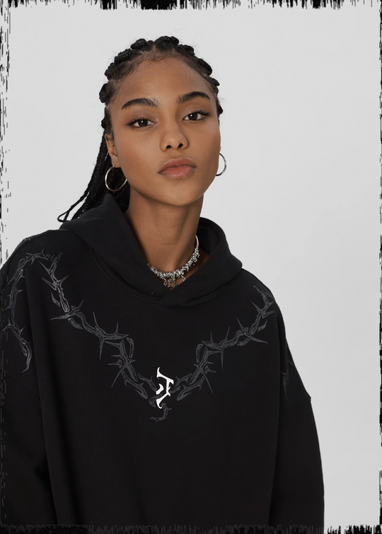 JHYQ Glue Crack Printing Hoodie