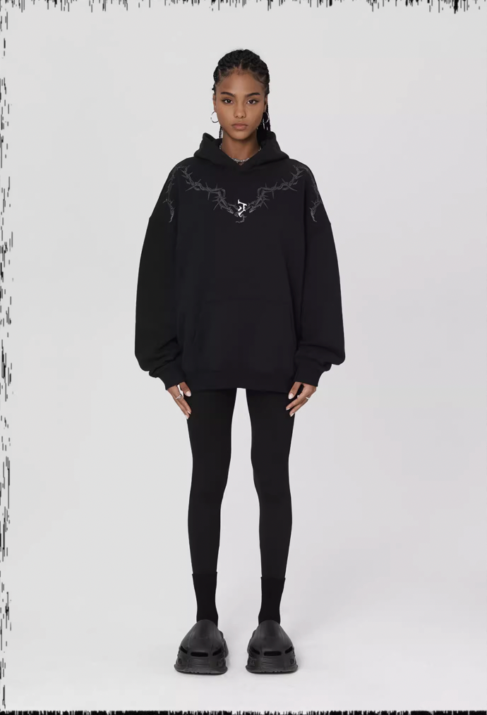 JHYQ Glue Crack Printing Hoodie