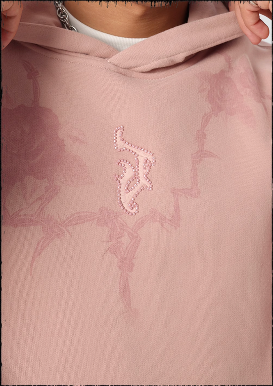 JHYQ Rose Printed 3D Embroidery Hoodie