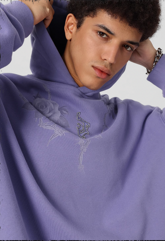 JHYQ Rose Printed 3D Embroidery Hoodie