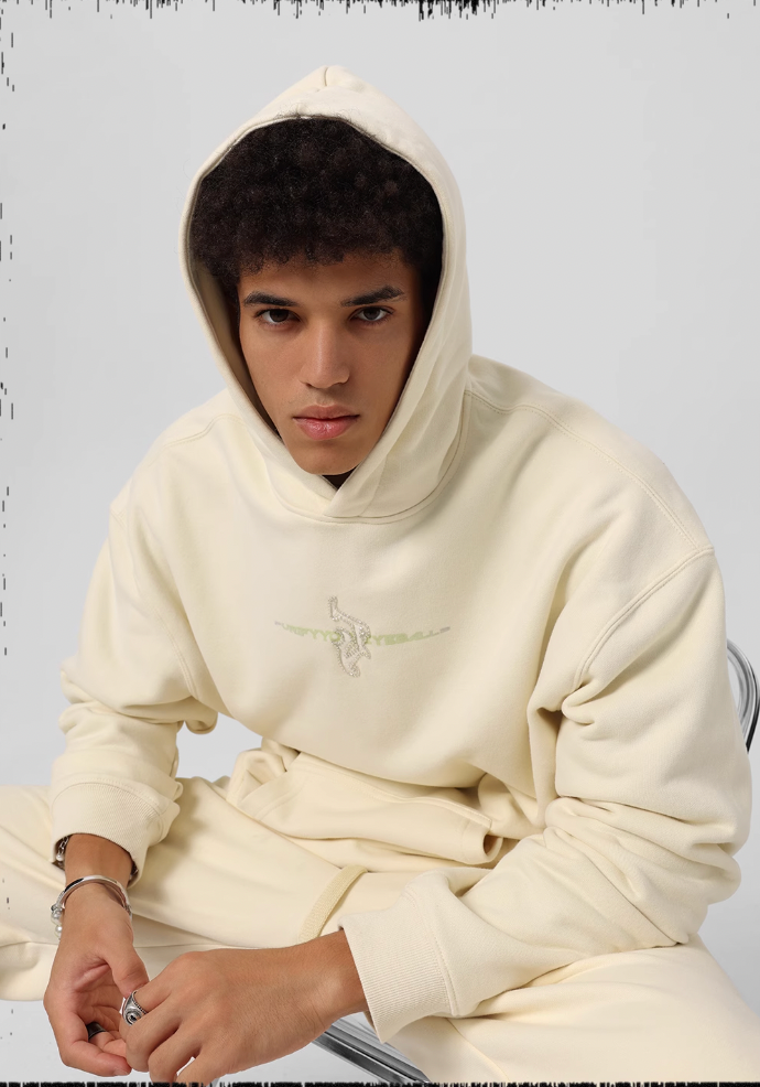 JHYQ Embroidered Beaded Logo Hoodie
