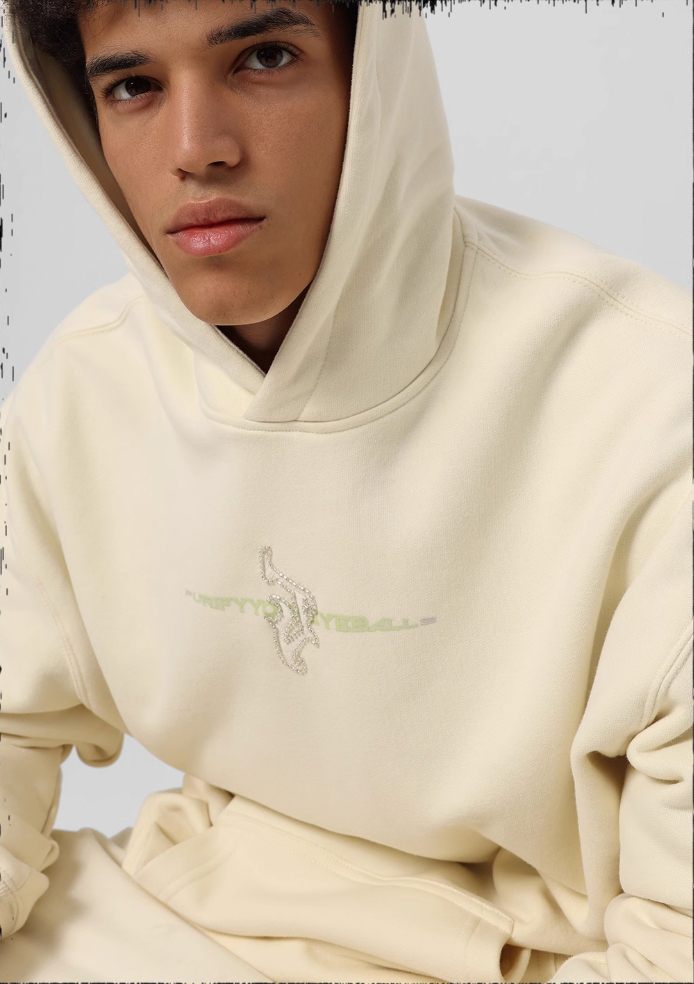 JHYQ Embroidered Beaded Logo Hoodie