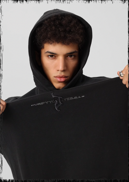 JHYQ Embroidered Beaded Logo Hoodie