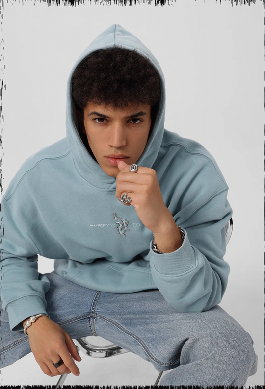 JHYQ Embroidered Beaded Logo Hoodie