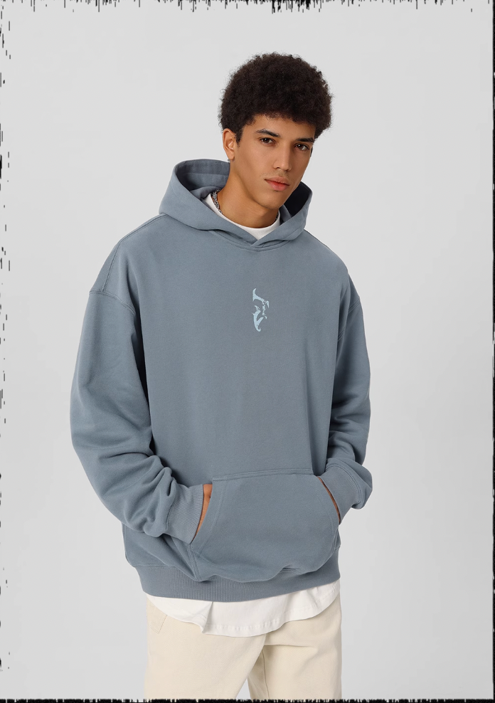 JHYQ White Dove Bubble Print Hoodie