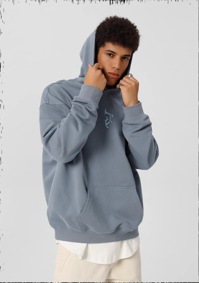 JHYQ White Dove Bubble Print Hoodie