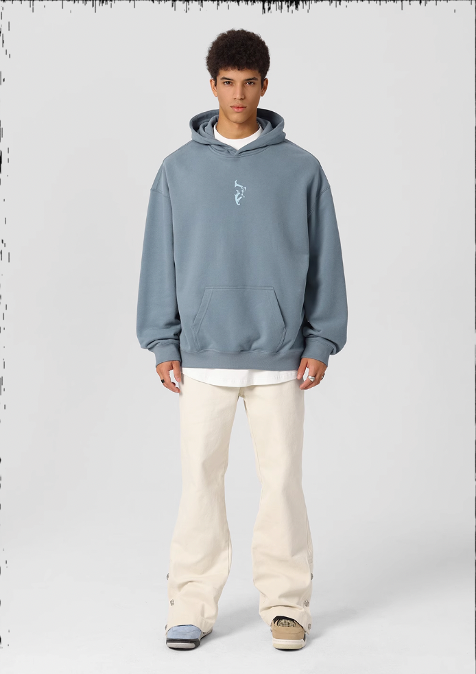 JHYQ White Dove Bubble Print Hoodie