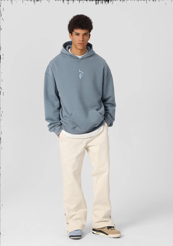 JHYQ White Dove Bubble Print Hoodie