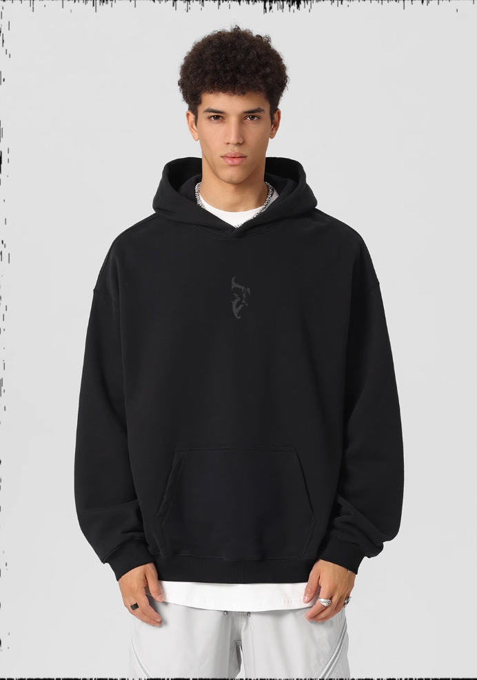 JHYQ White Dove Bubble Print Hoodie