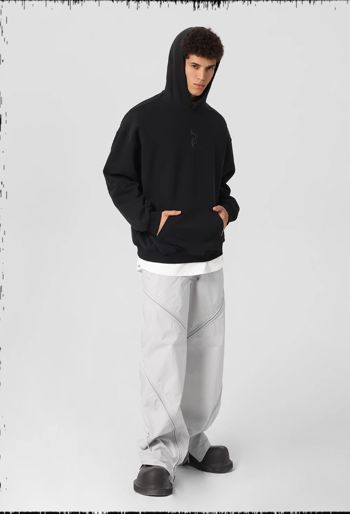 JHYQ White Dove Bubble Print Hoodie