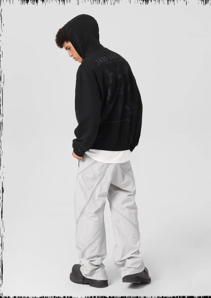 JHYQ White Dove Bubble Print Hoodie