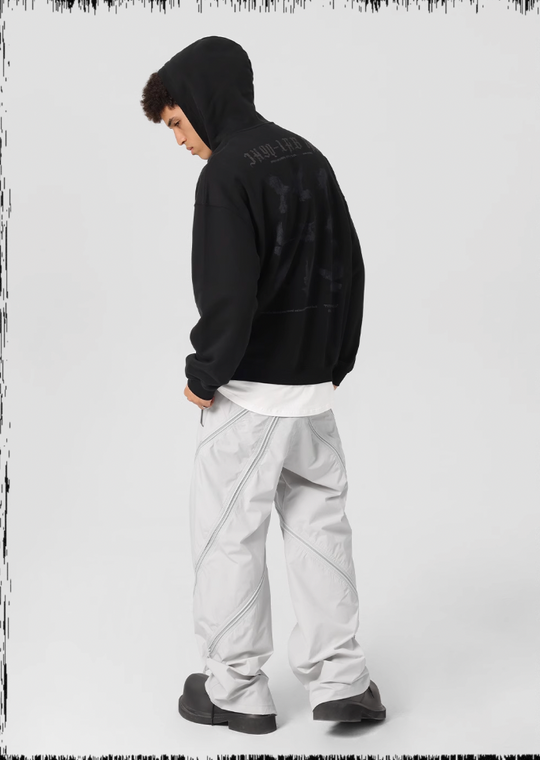 JHYQ White Dove Bubble Print Hoodie