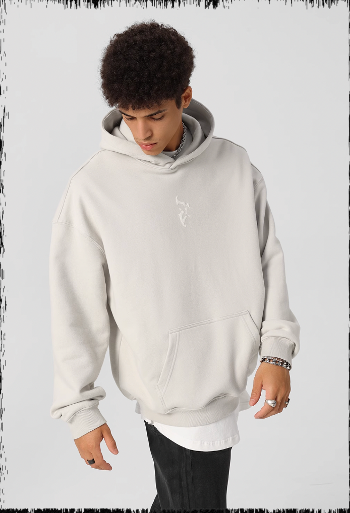 JHYQ White Dove Bubble Print Hoodie