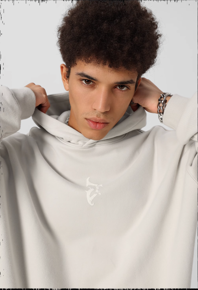 JHYQ White Dove Bubble Print Hoodie