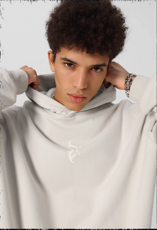 JHYQ White Dove Bubble Print Hoodie