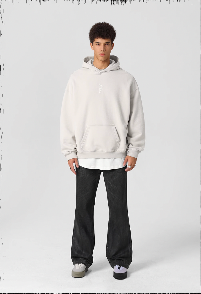 JHYQ White Dove Bubble Print Hoodie