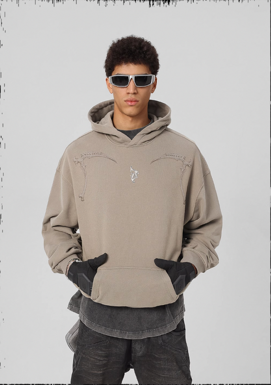 JHYQ Mechanical Sickle Printed Hoodie