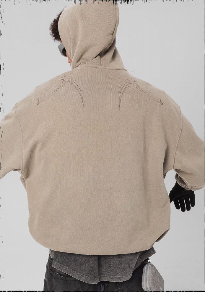 JHYQ Mechanical Sickle Printed Hoodie