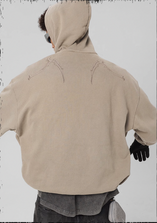 JHYQ Mechanical Sickle Printed Hoodie