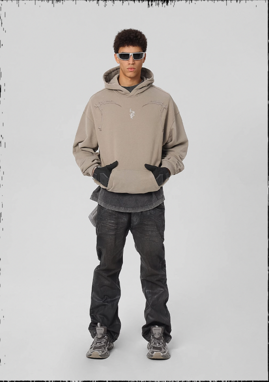 JHYQ Mechanical Sickle Printed Hoodie