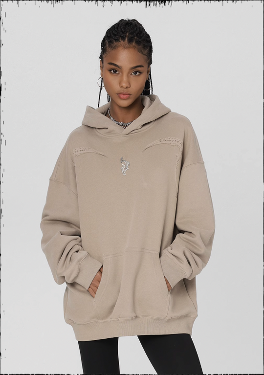 JHYQ Mechanical Sickle Printed Hoodie