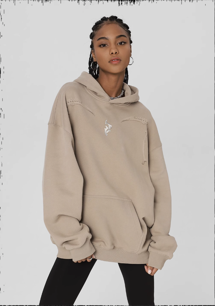 JHYQ Mechanical Sickle Printed Hoodie