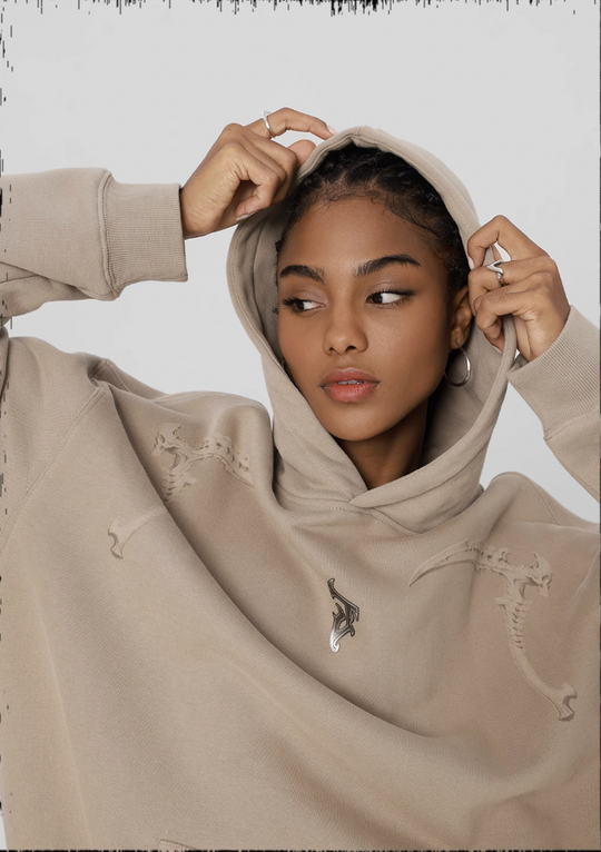 JHYQ Mechanical Sickle Printed Hoodie