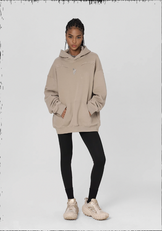 JHYQ Mechanical Sickle Printed Hoodie