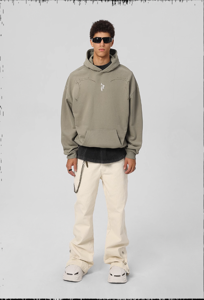 JHYQ Mechanical Sickle Printed Hoodie