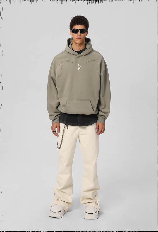 JHYQ Mechanical Sickle Printed Hoodie