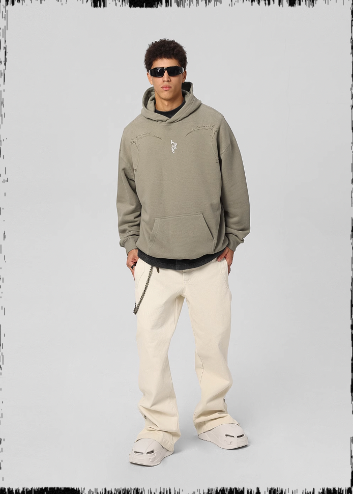 JHYQ Mechanical Sickle Printed Hoodie