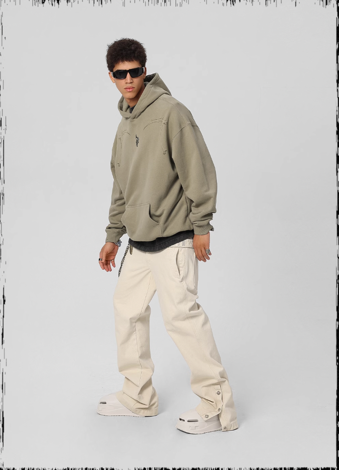 JHYQ Mechanical Sickle Printed Hoodie