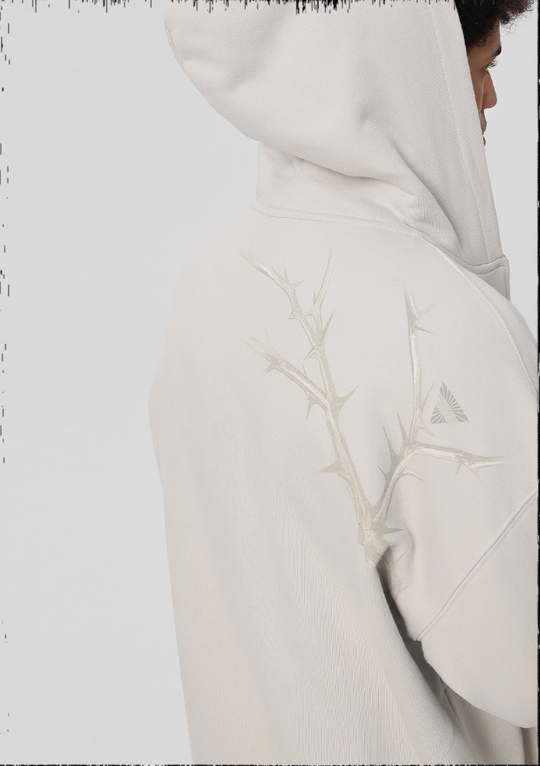 JHYQ Dead Tree Bird Printed Zipper Hoodie