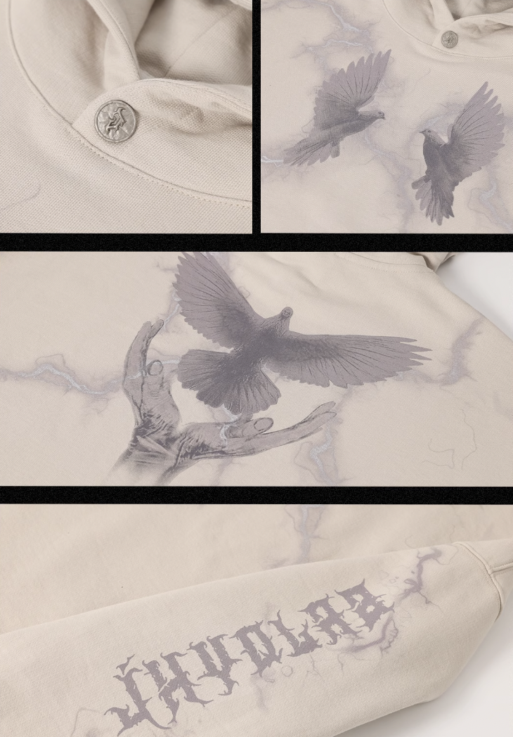 JHYQ Thunder Bird Printed Hoodie