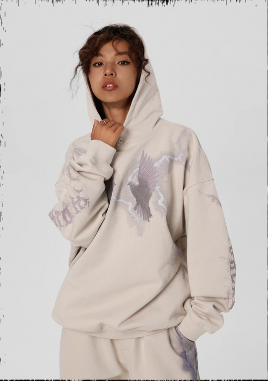 JHYQ Thunder Bird Printed Hoodie