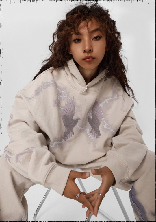 JHYQ Thunder Bird Printed Hoodie